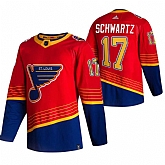 St. Louis Blues 17 Jaden Schwartz Red Adidas 2020-21 Reverse Retro Alternate Jersey Dzhi,baseball caps,new era cap wholesale,wholesale hats